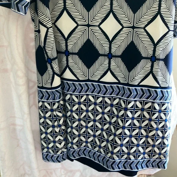 Just...Taylor Navy and White Midi Dress - Picture 3 of 4